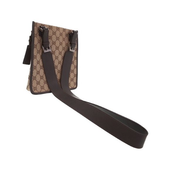 Gucci Handbags - Gucci Messenger GG Bag Brown Canvas Crossbody